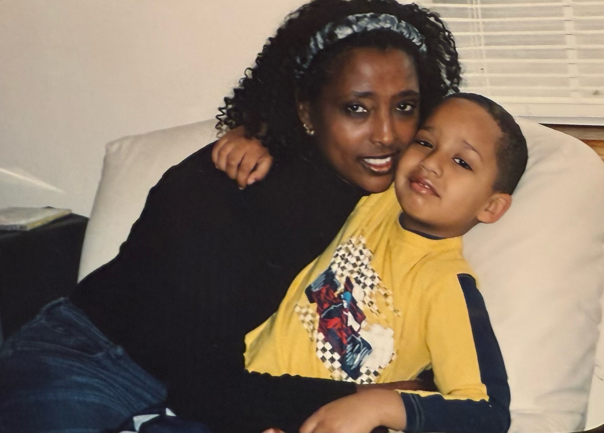 Sasu with his mother